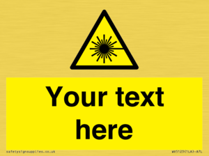 Custom Laser Hazard Sign